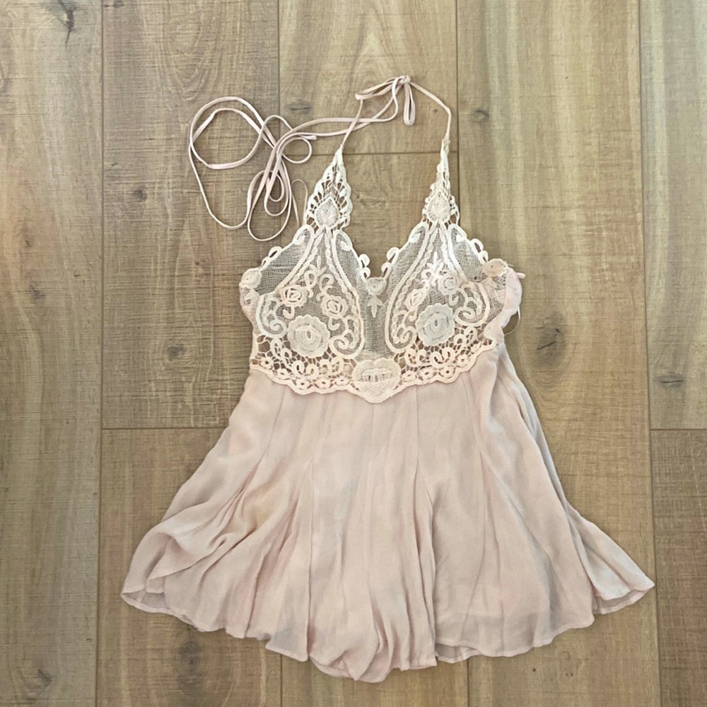 Lace and Cotton Romper